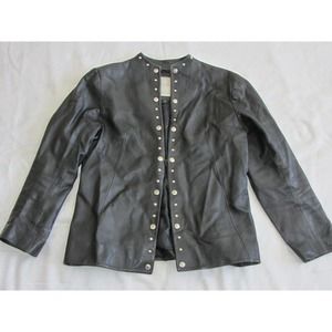 Leon Yamamoto Leather Jacket Size 32 Tie Closure Pre-owned